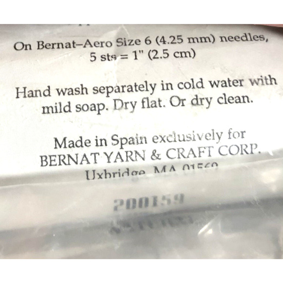 Bernat Valencia Yarn 50/50 Acrylic Cotton 12 Skeins Size 6 Natural New In Bag - Picture 4 of 4